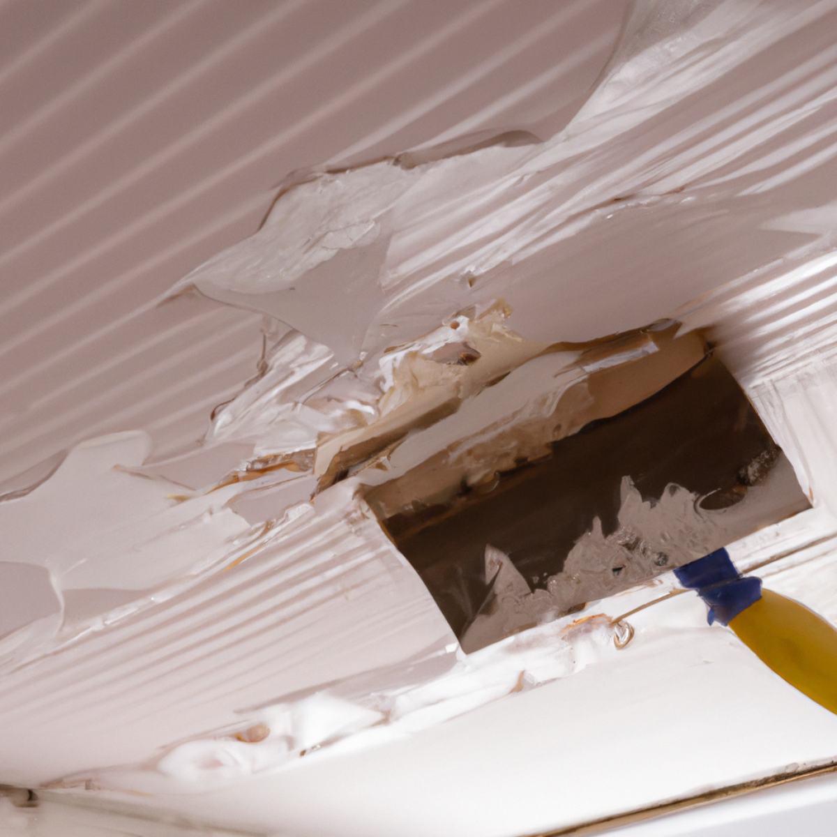 Cómo arreglar desconchones de pintura en el techo